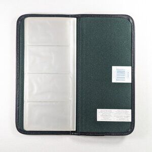 Aurex Prestige business card organizer folder forest green fabric